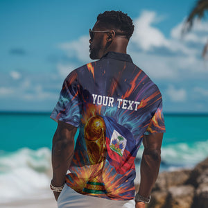 Personalized World Football 2026 Afro Haiti Hawaiian Shirt Les Grenadiers Trophy Flag Art
