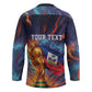 Personalized World Football 2026 Afro Haiti Hockey Jersey Les Grenadiers Trophy Flag Art