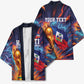 Personalized World Football 2026 Afro Haiti Kimono Les Grenadiers Trophy Flag Art
