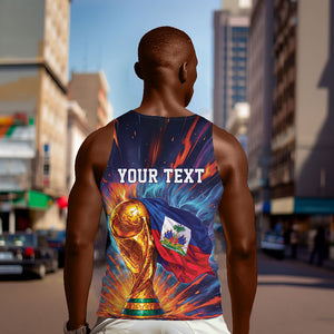 Personalized World Football 2026 Afro Haiti Men Tank Top Les Grenadiers Trophy Flag Art