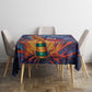 Personalized World Football 2026 Afro Haiti Tablecloth Les Grenadiers Trophy Flag Art