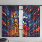 Personalized World Football 2026 Afro Haiti Window Curtain Les Grenadiers Trophy Flag Art