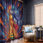 Personalized World Football 2026 Afro Haiti Window Curtain Les Grenadiers Trophy Flag Art