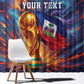 Personalized World Football 2026 Afro Haiti Window Curtain Les Grenadiers Trophy Flag Art