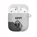 World Football 2026 Egypt AirPods Case Pharaohs Hieroglyphs Pride White Version