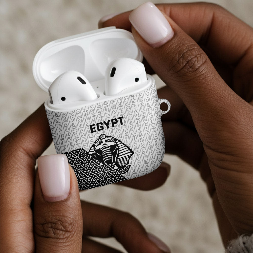 World Football 2026 Egypt AirPods Case Pharaohs Hieroglyphs Pride White Version