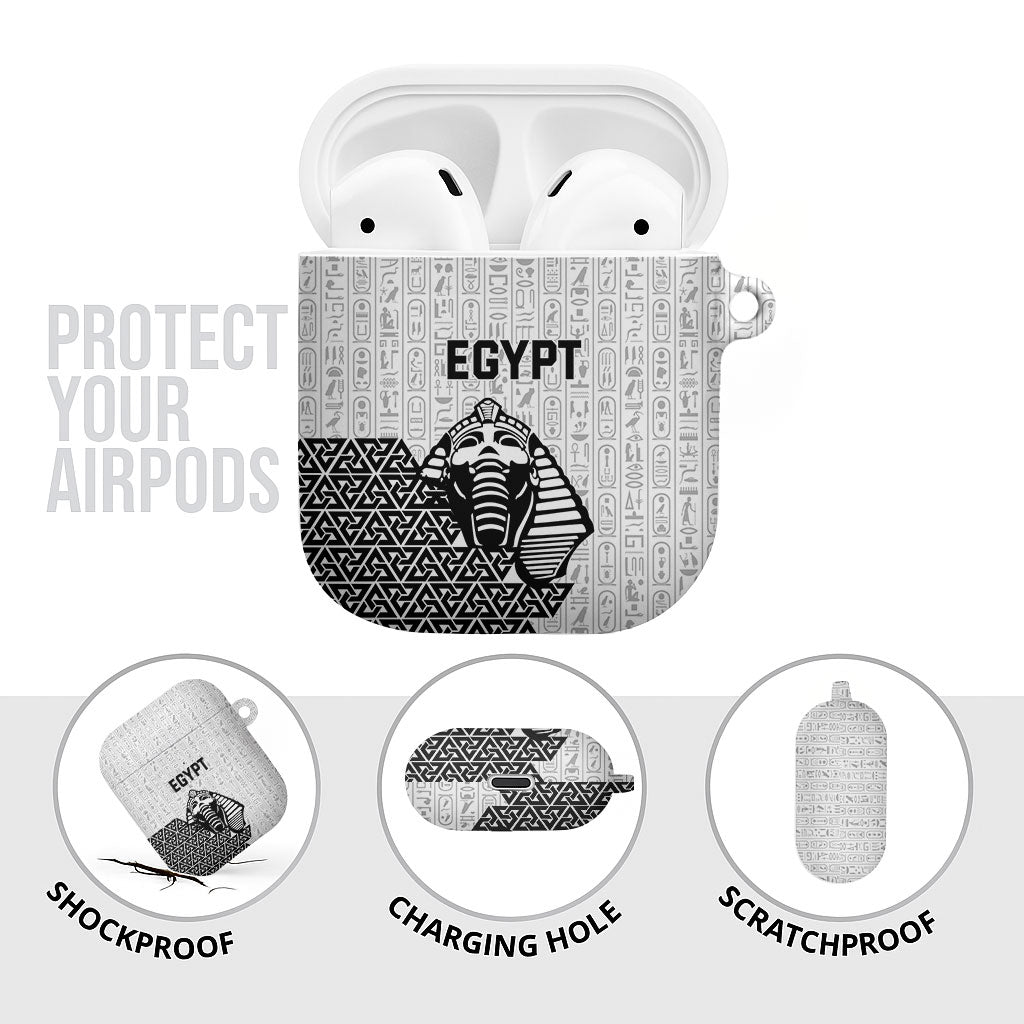 World Football 2026 Egypt AirPods Case Pharaohs Hieroglyphs Pride White Version