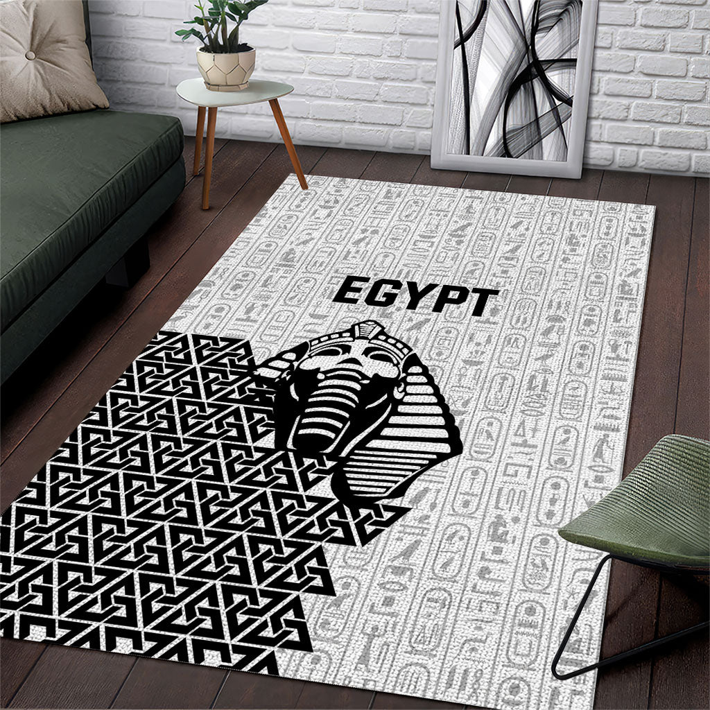 World Football 2026 Egypt Area Rug Pharaohs Hieroglyphs Pride White Version