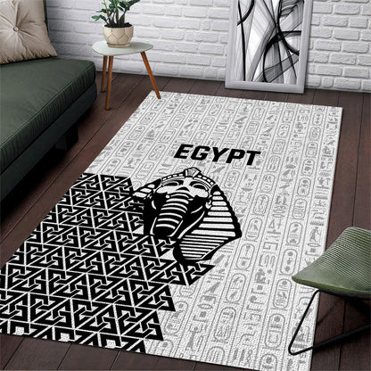 World Football 2026 Egypt Area Rug Pharaohs Hieroglyphs Pride White Version