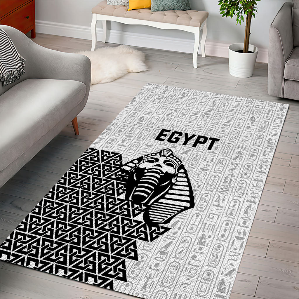 World Football 2026 Egypt Area Rug Pharaohs Hieroglyphs Pride White Version