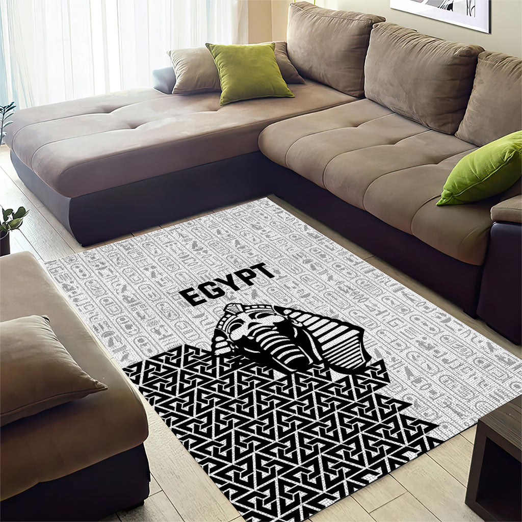 World Football 2026 Egypt Area Rug Pharaohs Hieroglyphs Pride White Version