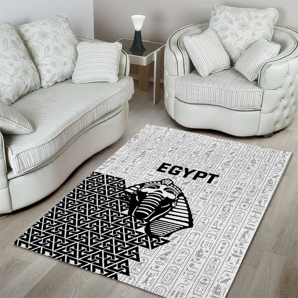 World Football 2026 Egypt Area Rug Pharaohs Hieroglyphs Pride White Version