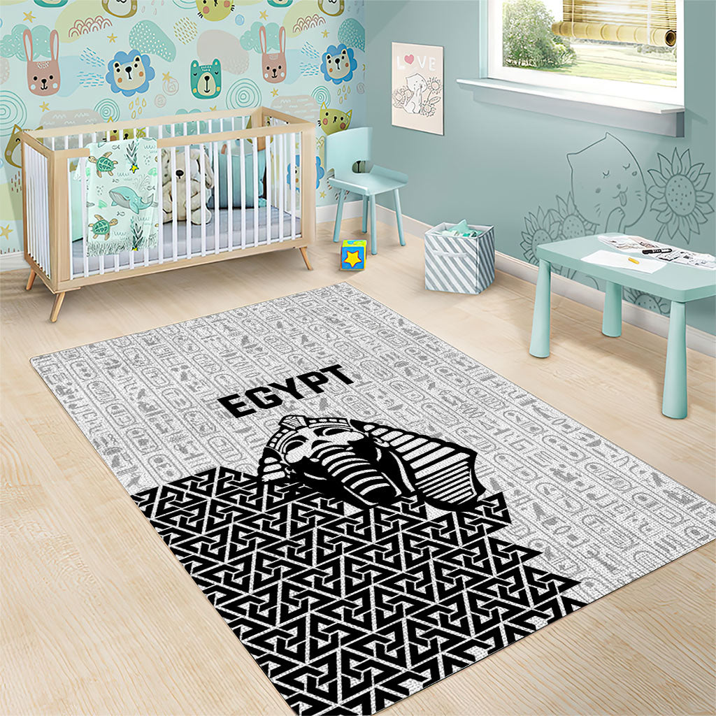 World Football 2026 Egypt Area Rug Pharaohs Hieroglyphs Pride White Version