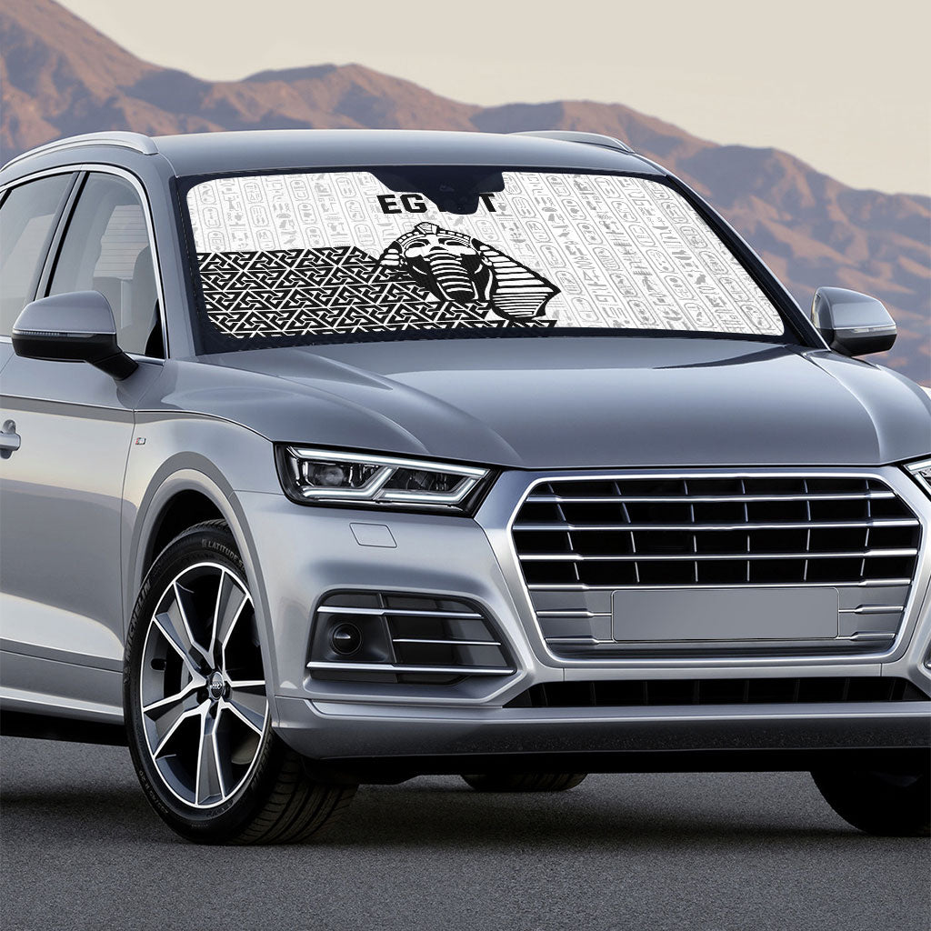 World Football 2026 Egypt Auto Sun Shade Pharaohs Hieroglyphs Pride White Version