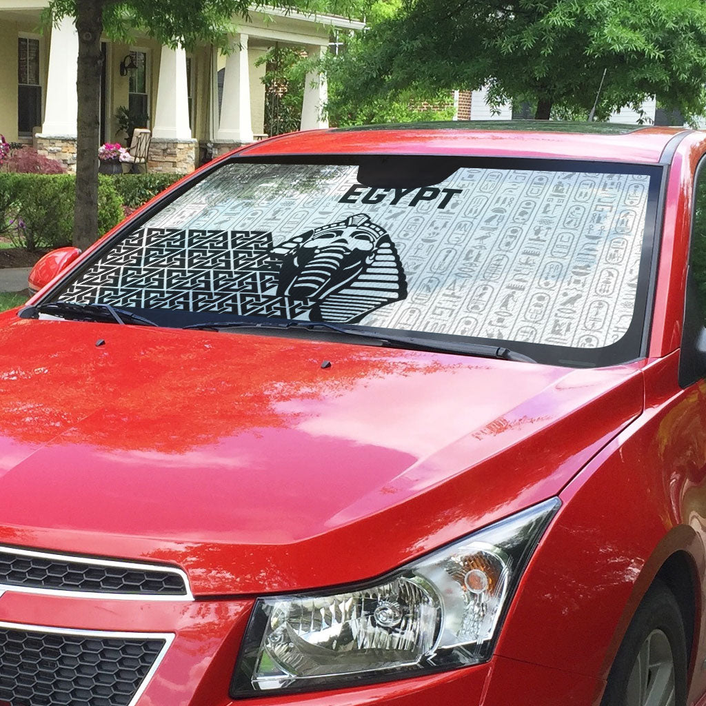 World Football 2026 Egypt Auto Sun Shade Pharaohs Hieroglyphs Pride White Version