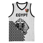 Custom World Football 2026 Egypt Basketball Jersey Pharaohs Hieroglyphs Pride White Version