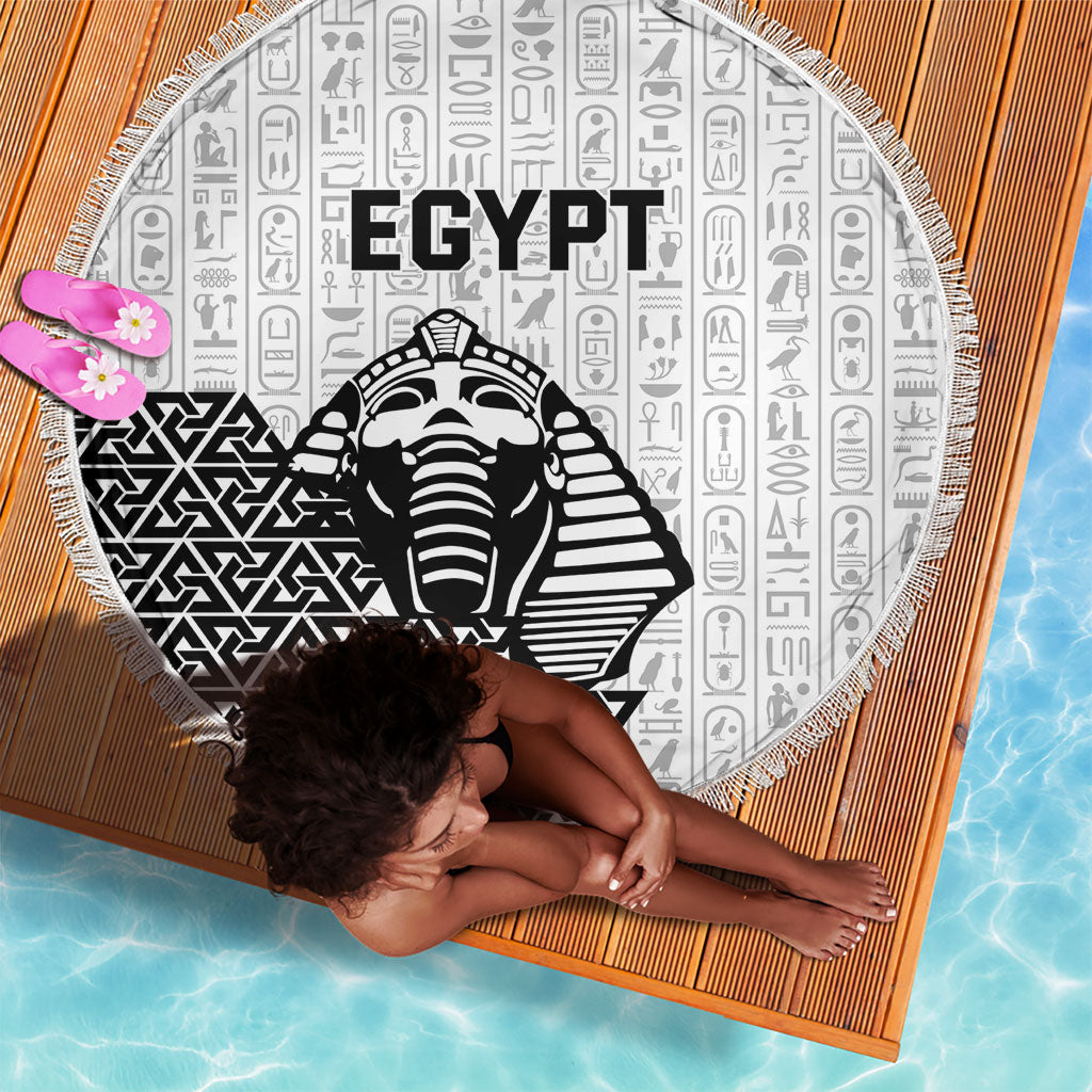 World Football 2026 Egypt Beach Blanket Pharaohs Hieroglyphs Pride White Version