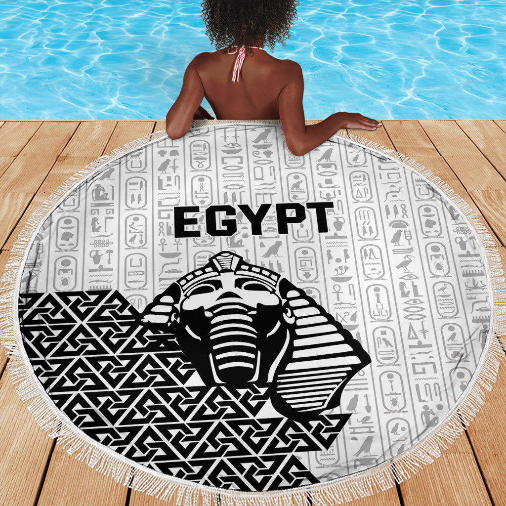 World Football 2026 Egypt Beach Blanket Pharaohs Hieroglyphs Pride White Version