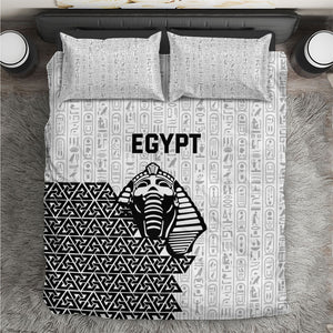 World Football 2026 Egypt Bedding Set Pharaohs Hieroglyphs Pride White Version