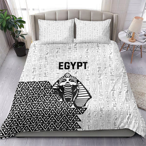 World Football 2026 Egypt Bedding Set Pharaohs Hieroglyphs Pride White Version
