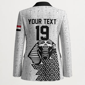 Custom World Football 2026 Egypt Blazer Pharaohs Hieroglyphs Pride White Version