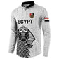 Custom World Football 2026 Egypt Button Sweatshirt Pharaohs Hieroglyphs Pride White Version