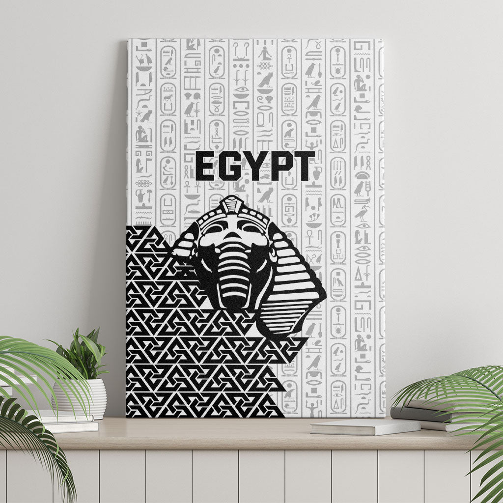 World Football 2026 Egypt Canvas Wall Art Pharaohs Hieroglyphs Pride White Version