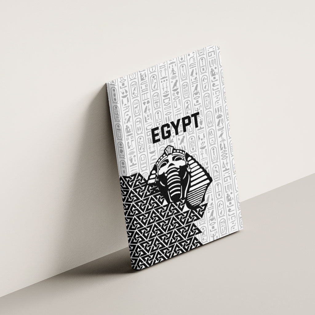 World Football 2026 Egypt Canvas Wall Art Pharaohs Hieroglyphs Pride White Version