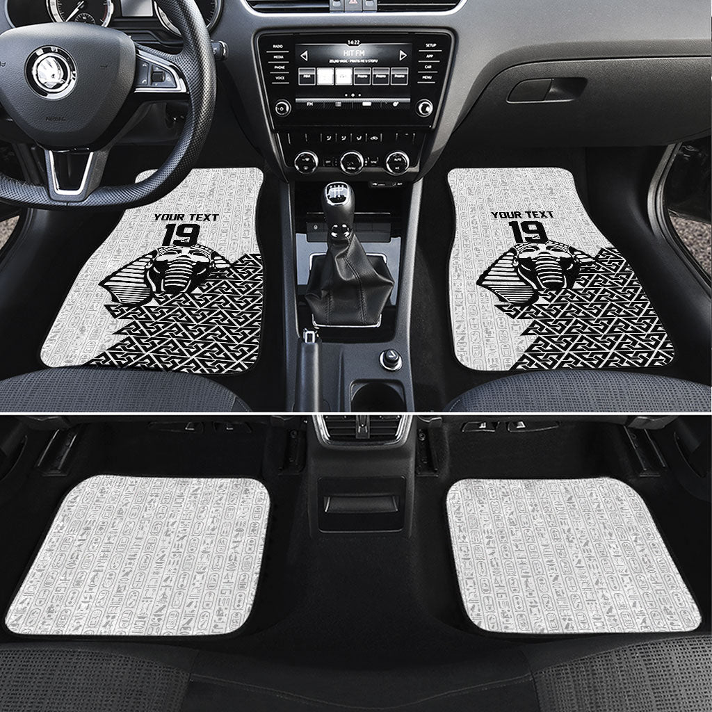 Custom World Football 2026 Egypt Car Mats Pharaohs Hieroglyphs Pride White Version