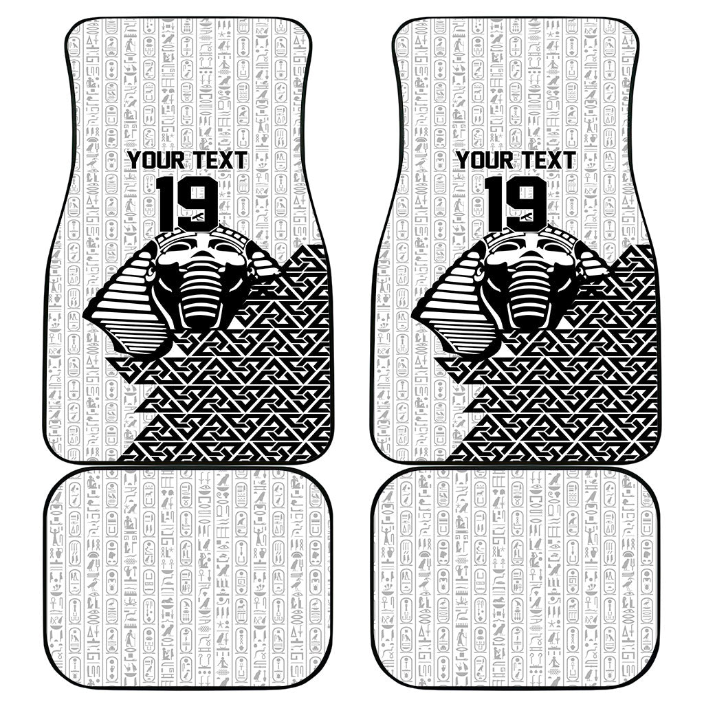 Custom World Football 2026 Egypt Car Mats Pharaohs Hieroglyphs Pride White Version