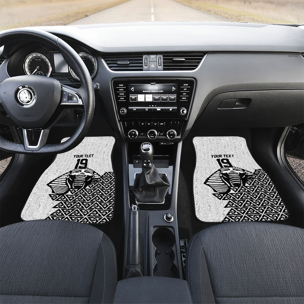 Custom World Football 2026 Egypt Car Mats Pharaohs Hieroglyphs Pride White Version