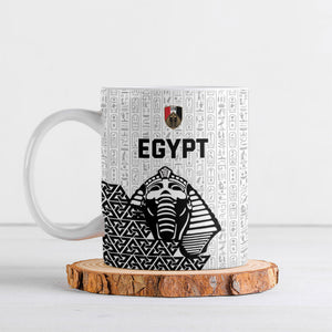 Custom World Football 2026 Egypt Ceramic Mug Pharaohs Hieroglyphs Pride White Version