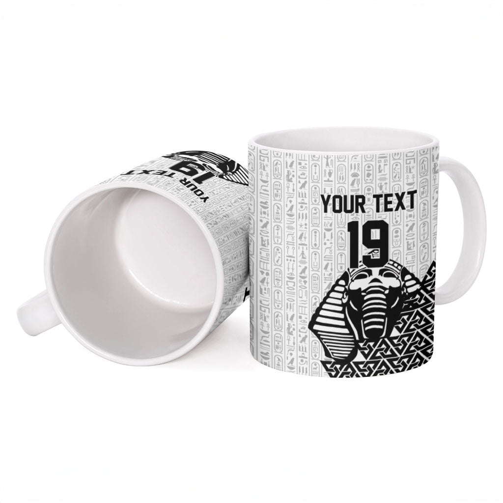 Custom World Football 2026 Egypt Ceramic Mug Pharaohs Hieroglyphs Pride White Version