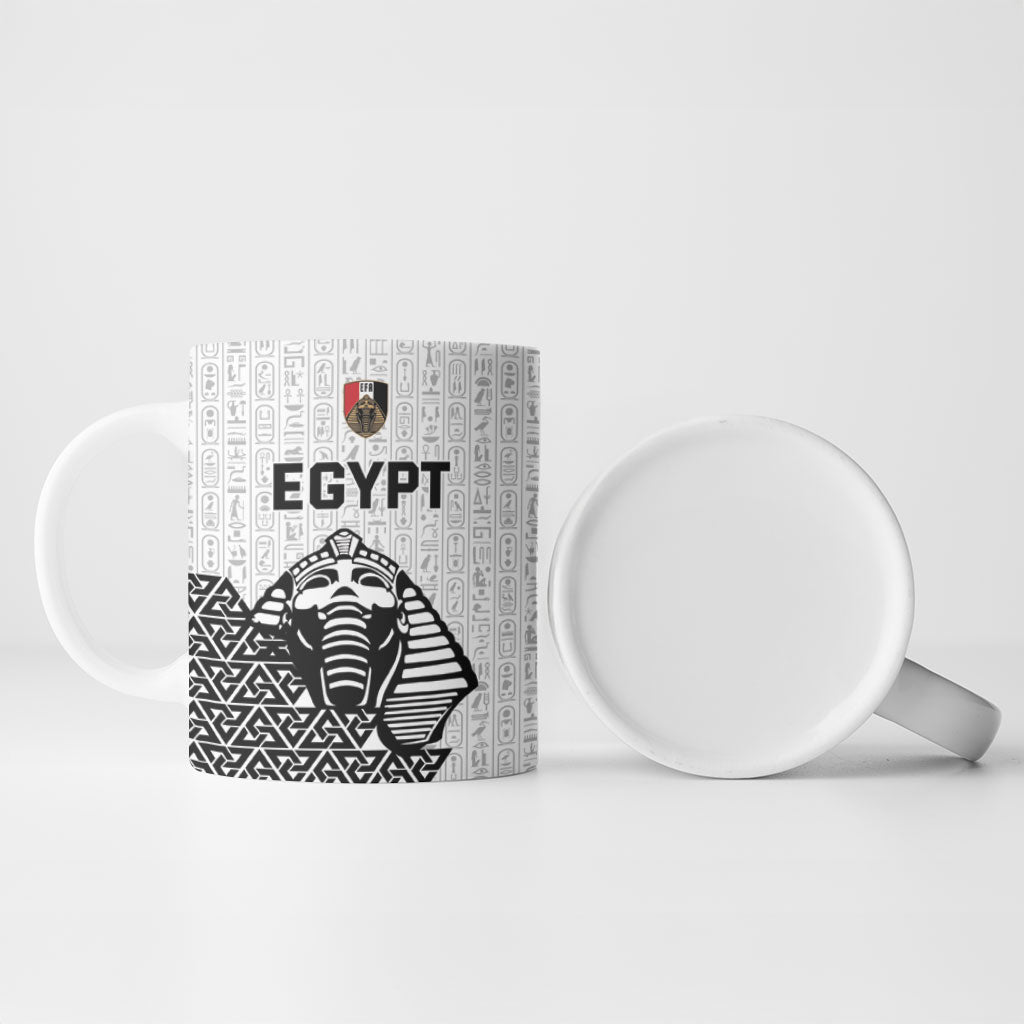Custom World Football 2026 Egypt Ceramic Mug Pharaohs Hieroglyphs Pride White Version