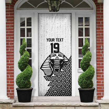 Custom World Football 2026 Egypt Door Cover Pharaohs Hieroglyphs Pride White Version