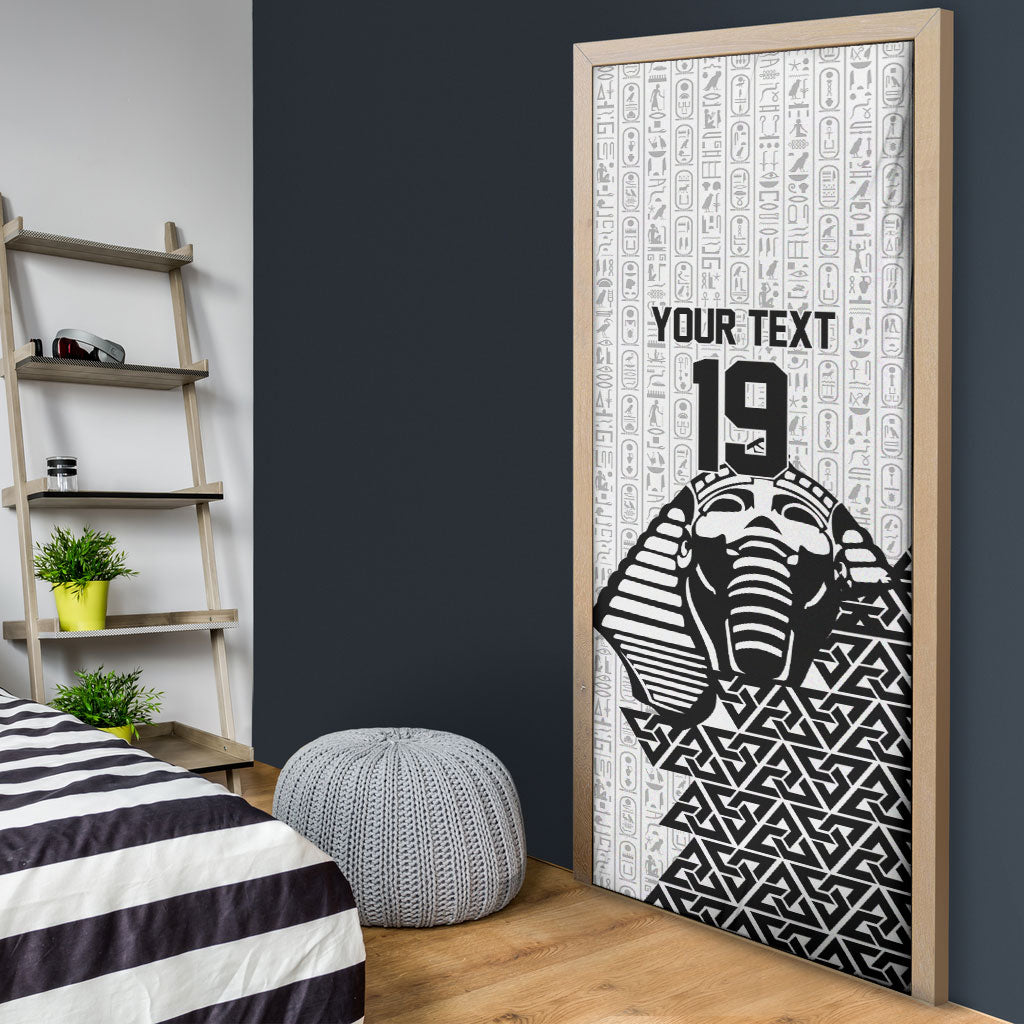 Custom World Football 2026 Egypt Door Cover Pharaohs Hieroglyphs Pride White Version