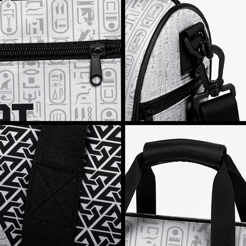 World Football 2026 Egypt Duffle Bag Pharaohs Hieroglyphs Pride White Version