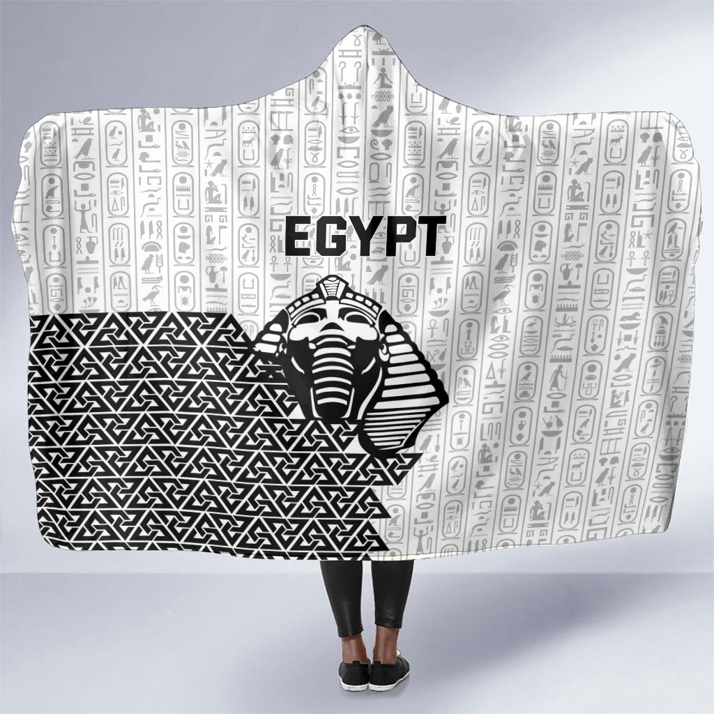 World Football 2026 Egypt Hooded Blanket Pharaohs Hieroglyphs Pride White Version