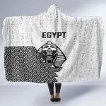 World Football 2026 Egypt Hooded Blanket Pharaohs Hieroglyphs Pride White Version