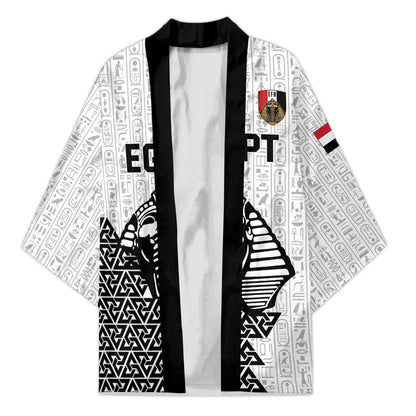Custom World Football 2026 Egypt Kimono Pharaohs Hieroglyphs Pride White Version