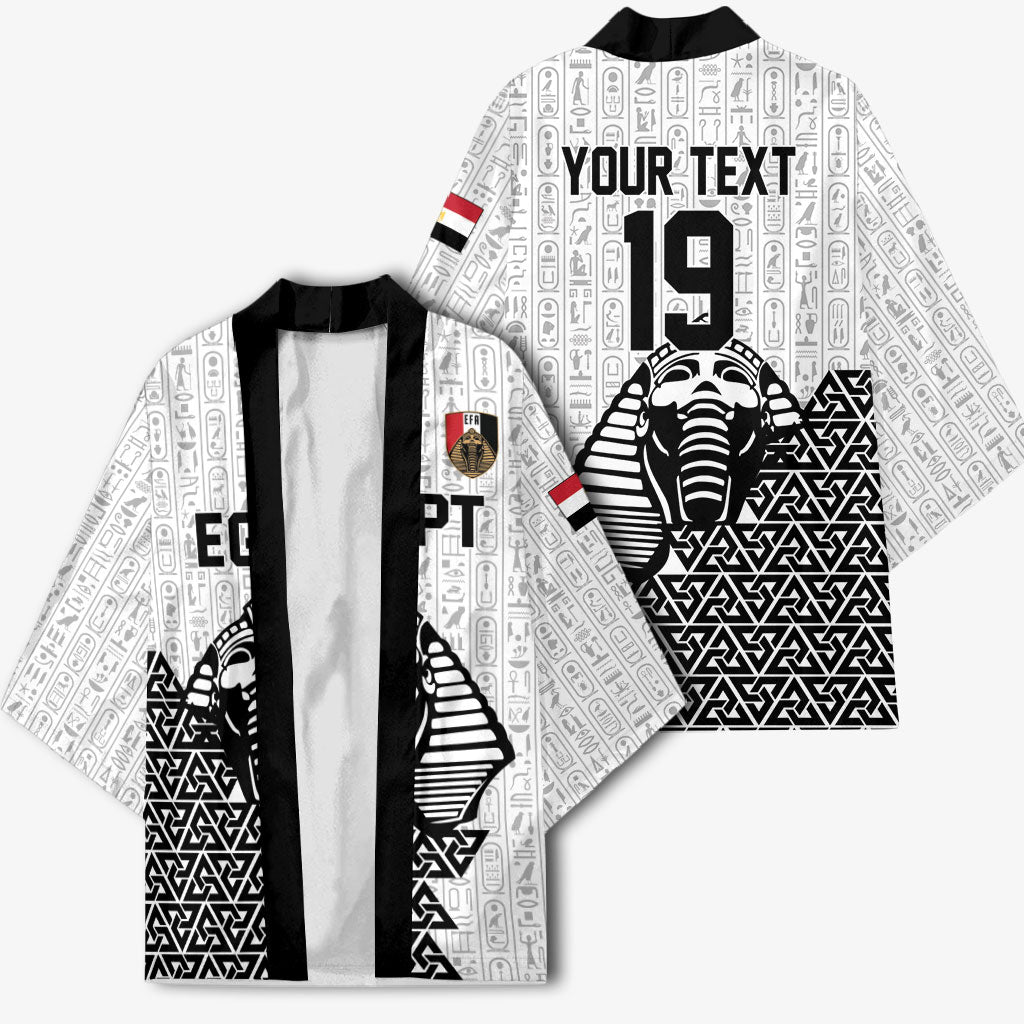 Custom World Football 2026 Egypt Kimono Pharaohs Hieroglyphs Pride White Version