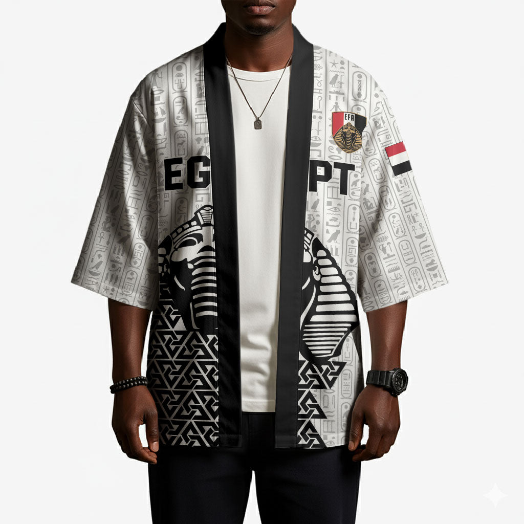 Custom World Football 2026 Egypt Kimono Pharaohs Hieroglyphs Pride White Version