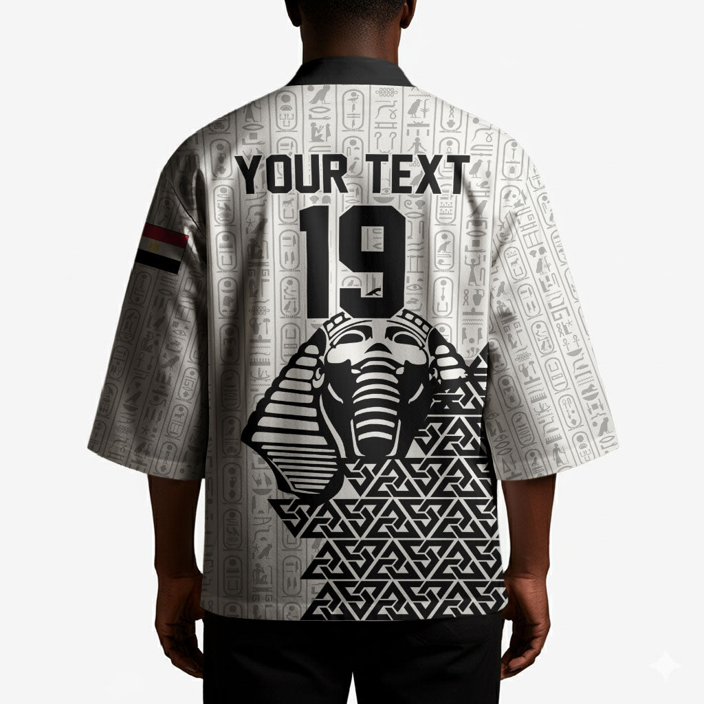 Custom World Football 2026 Egypt Kimono Pharaohs Hieroglyphs Pride White Version