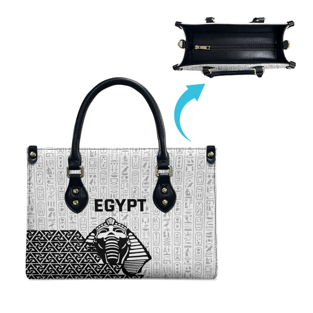 World Football 2026 Egypt Leather Bag Pharaohs Hieroglyphs Pride White Version