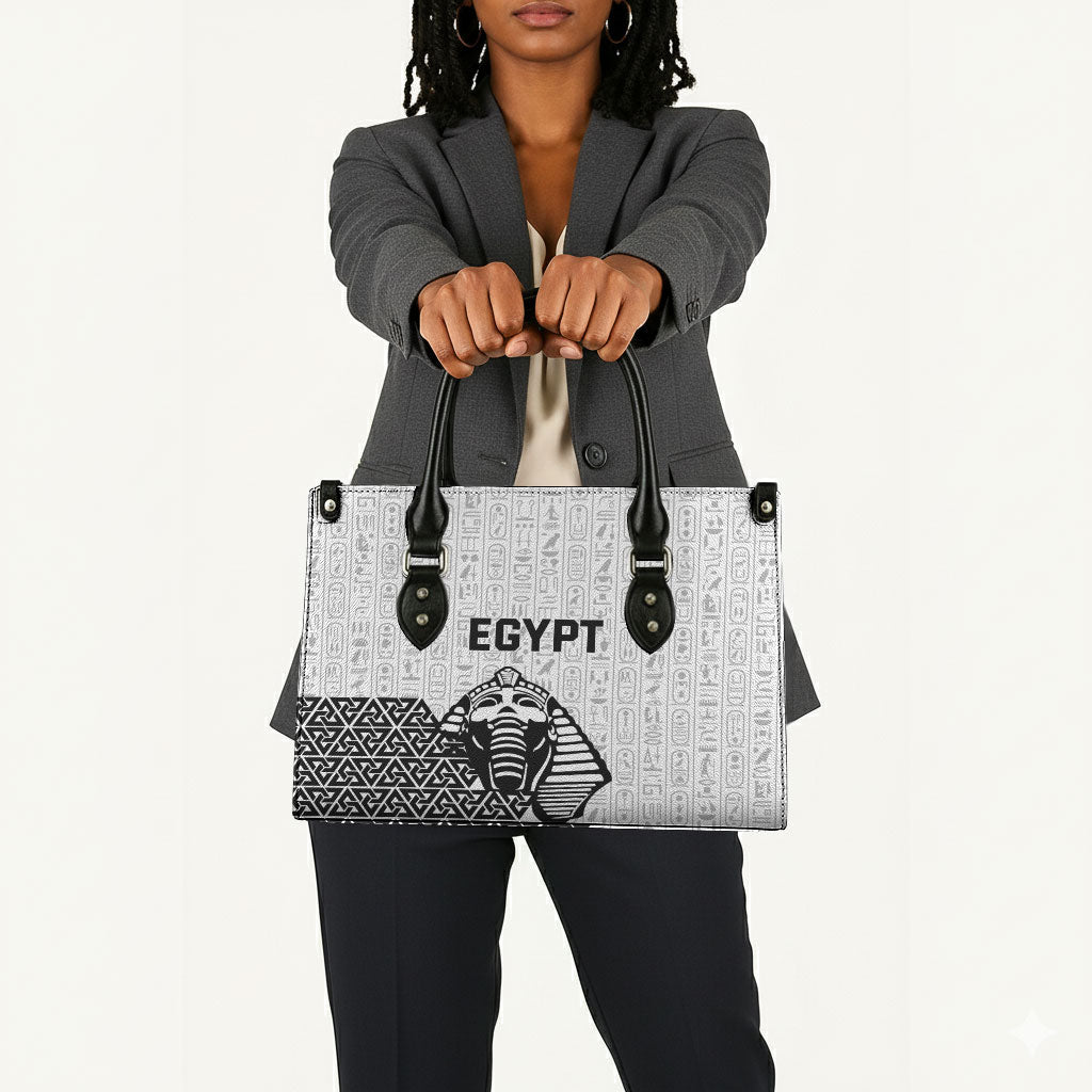 World Football 2026 Egypt Leather Bag Pharaohs Hieroglyphs Pride White Version