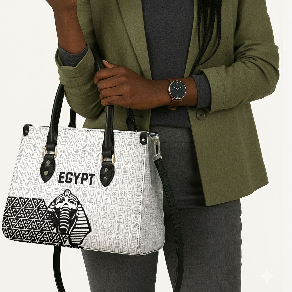 World Football 2026 Egypt Leather Bag Pharaohs Hieroglyphs Pride White Version