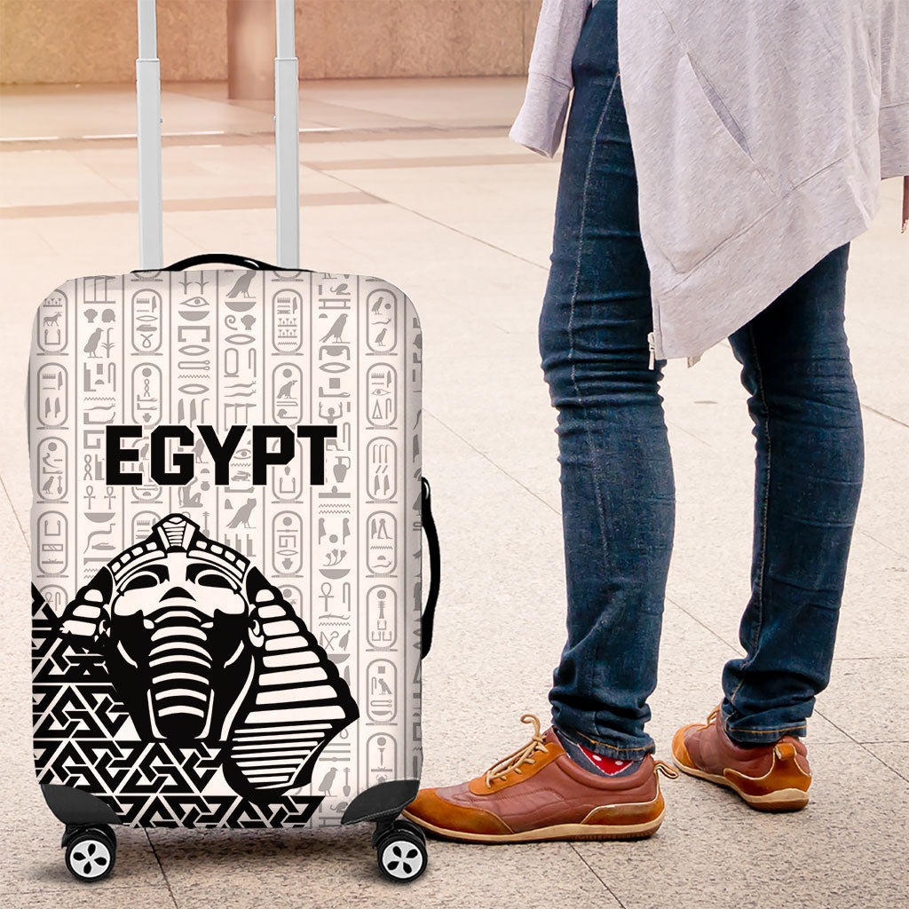 World Football 2026 Egypt Luggage Cover Pharaohs Hieroglyphs Pride White Version