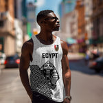 Custom World Football 2026 Egypt Men Tank Top Pharaohs Hieroglyphs Pride White Version