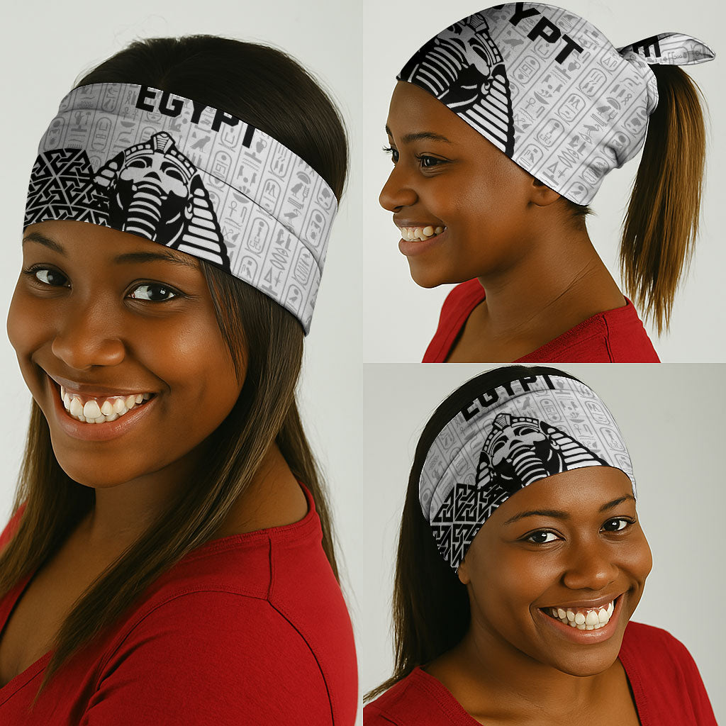 World Football 2026 Egypt Neck Gaiter Pharaohs Hieroglyphs Pride White Version