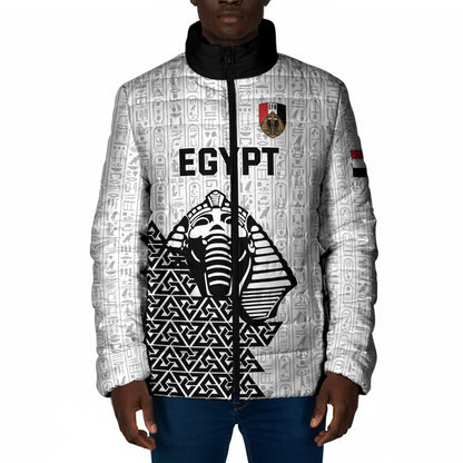 Custom World Football 2026 Egypt Padded Jacket Pharaohs Hieroglyphs Pride White Version